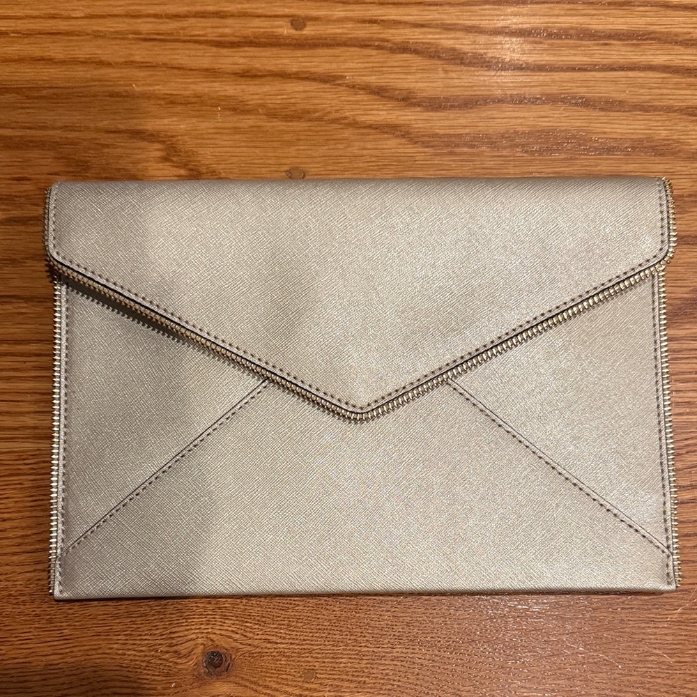 Rebecca Minkoff Metallic Envelope Clutch